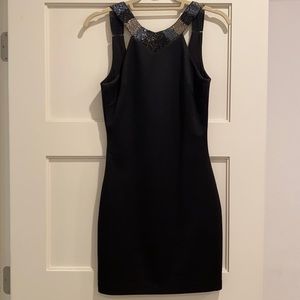Dress The Population black mini holiday dress